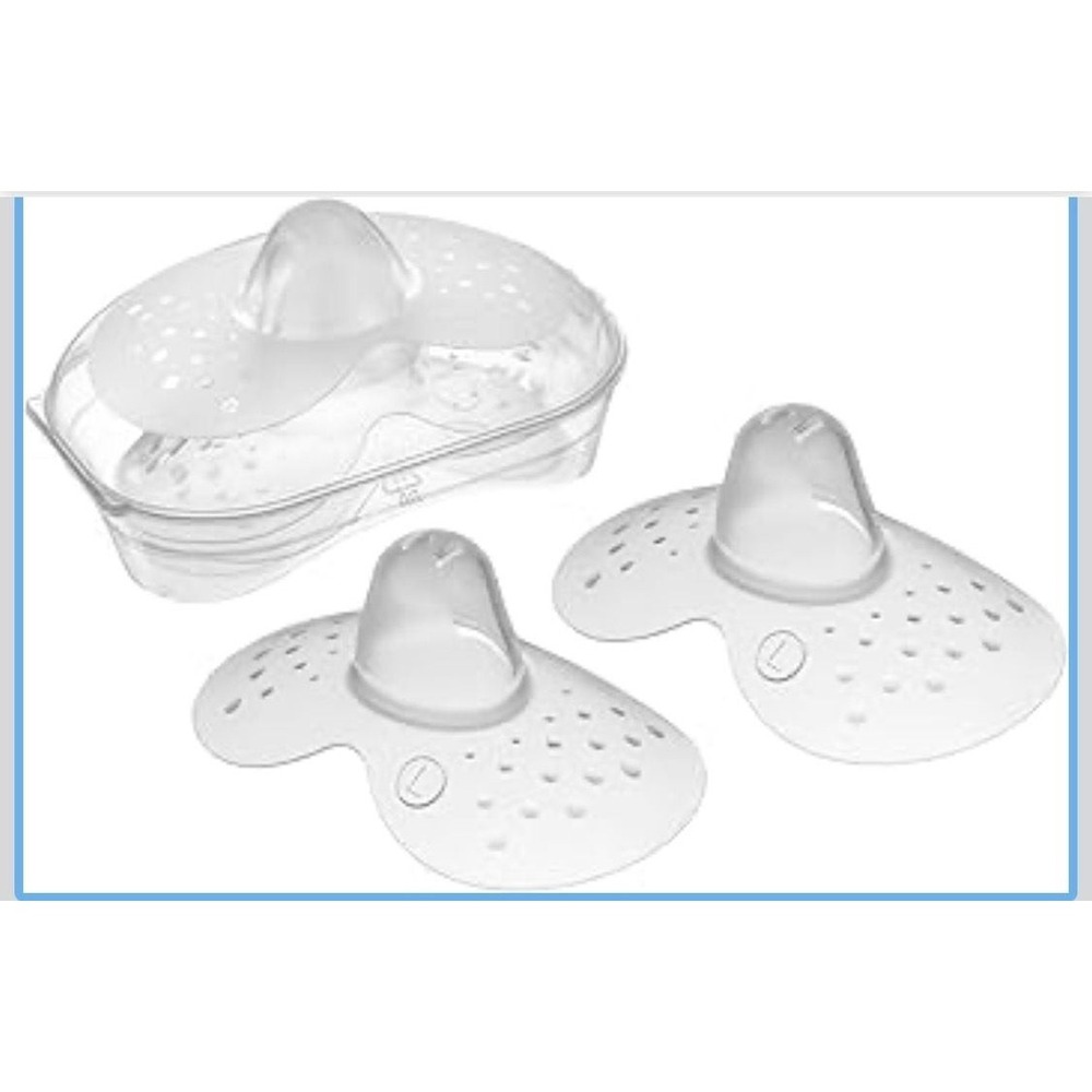 MAM Nipple Shields for Breastfeeding with Sterilizing Storage Case, Size 3 Large
